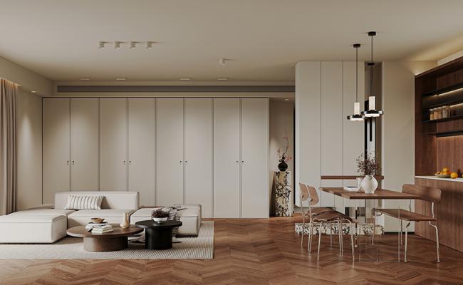 暖棕雅調(diào)，藏露有致的精致居境